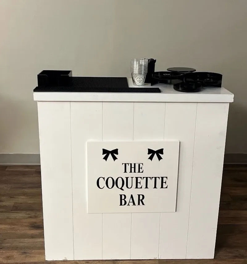 White Bar Cart rental – Event Carts – Risitas Party Rentals Houston