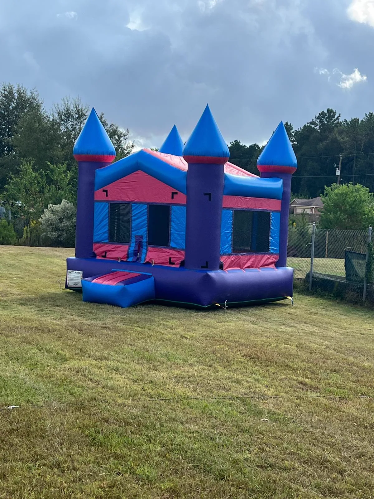 Purple & Pink Castle Bounce House – Risitas Party Rentals Houston