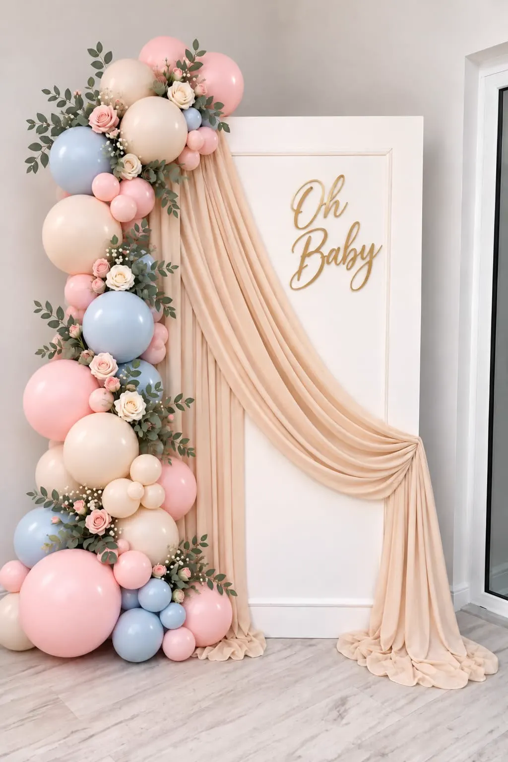 "Oh Baby" Balloon Garland Backdrop