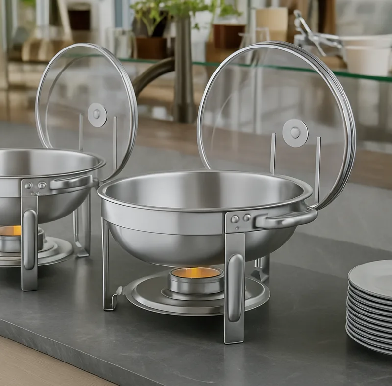 Round Chafing Dish rental – Catering & Kitchen – Risitas Party Rentals Houston