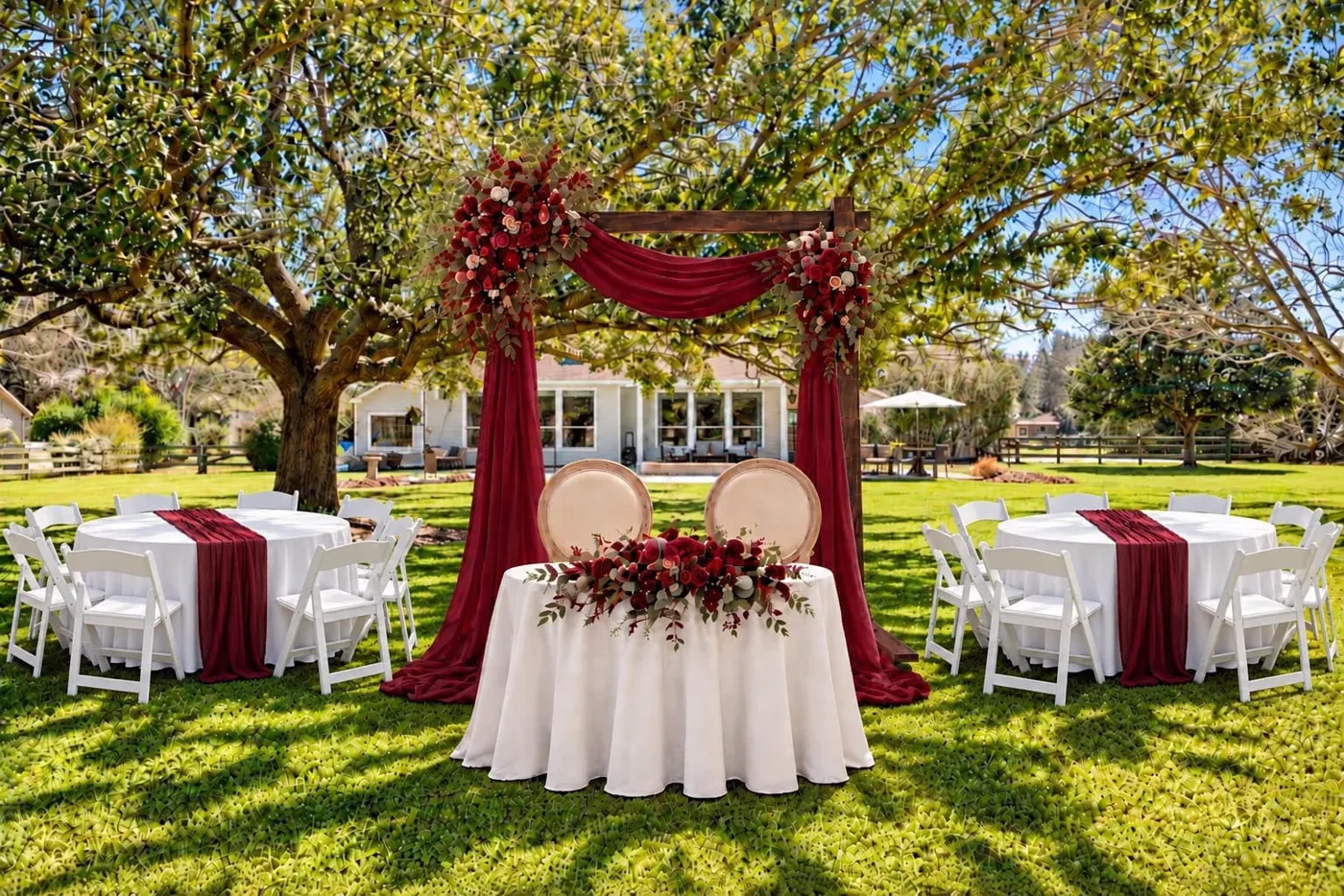 Wedding Arch & Sweetheart Setup